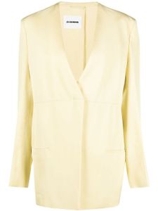 Jil Sander blazer à fente au dos - Vert