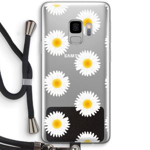 Margrietjes: Samsung Galaxy S9 Transparant Hoesje met koord