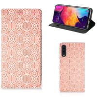 Samsung Galaxy A50 | Hoesje met Magneet | Pattern Orange