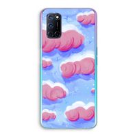 Roze wolken met vogels: Oppo A52 Transparant Hoesje