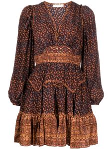 Ulla Johnson robe en soie à fleurs - Rouge