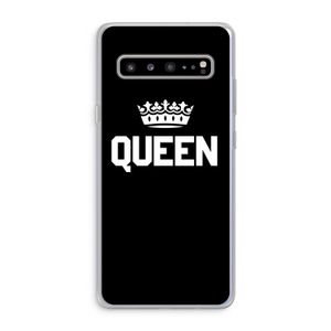 Queen zwart: Samsung Galaxy S10 5G Transparant Hoesje