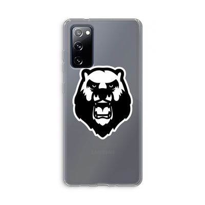 Angry Bear (white): Samsung Galaxy S20 FE / S20 FE 5G Transparant Hoesje