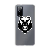 Angry Bear (white): Samsung Galaxy S20 FE / S20 FE 5G Transparant Hoesje