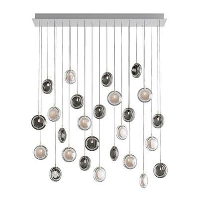 Bomma Lens 26 pcs Square Hanglamp - 12x Gerookt 14x Wit glas Bomma Lens 26 pcs Square Hanglamp - 12x Gerookt 14x Wit glas