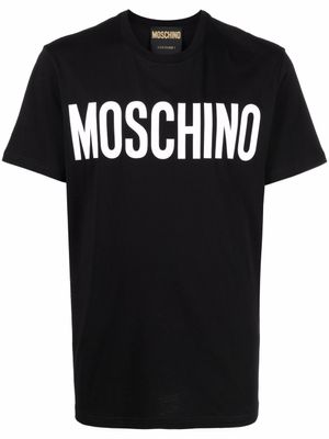 Moschino t-shirt en coton biologique à logo imprimé - Noir