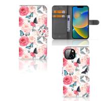 iPhone 14 Plus Hoesje Butterfly Roses