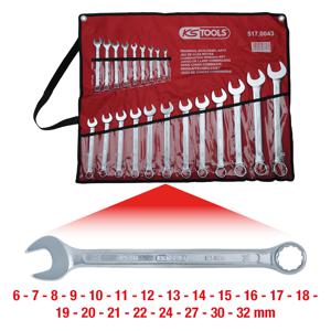 KS Tools Combisleutel set met opbergtas (21 stuks 6-32mm)