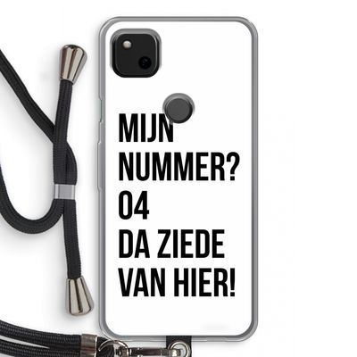 Da ziede van hier: Pixel 4a Transparant Hoesje met koord