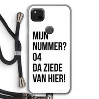 Da ziede van hier: Pixel 4a Transparant Hoesje met koord