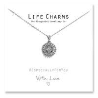 Life Charms Ketting met Giftbox Silver Sunflower