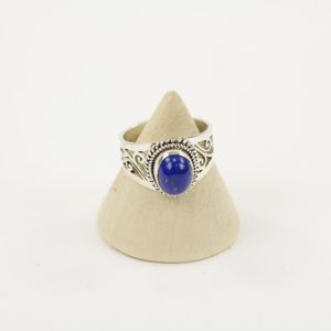 Zilveren Ring met Lapis Lazuli Maat 16,5 - Model 2 (Sterling Zilver 925)