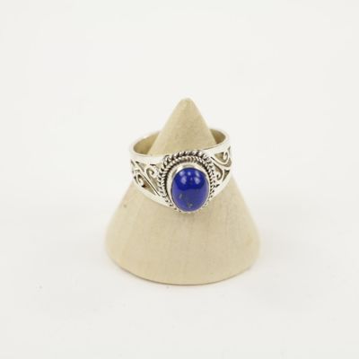 Zilveren Ring met Lapis Lazuli Maat 16,5 - Model 2 (Sterling Zilver 925)