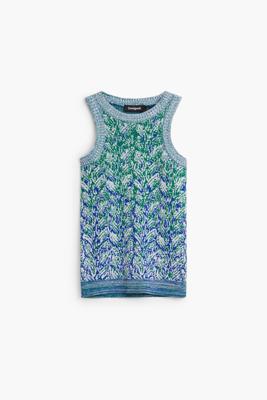 Gebreid vest - BLUE - L