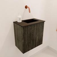 Toiletmeubel Mondiaz Joya | 40 cm | Meubelkleur Shadow | Faye wastafel Urban Rechts | Zonder kraangat(en) Toiletmeubel Mondiaz Joya | 40 cm | Meubelkleur Shadow | Faye wastafel Urban Rechts | Zonder kraangat(en)