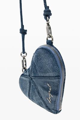 Mini crossbody portemonnee in hartvorm - BLUE - U