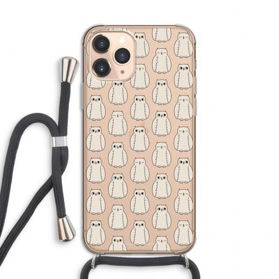Uilen: iPhone 11 Pro Transparant Hoesje met koord