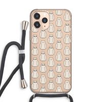 Uilen: iPhone 11 Pro Transparant Hoesje met koord