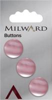 Milward Knoop Parel Roze 16mm (3 stuks)