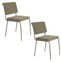 Zuiver Buddy Eetkamerstoelen Groen - Set van 2