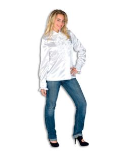 Dames Ruche Blouse Wit