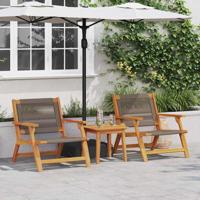 Tuinstoelen met Tafel 3 pcs Grijs 45 x 45 x 40 cm