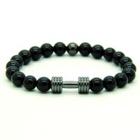 Kralen armband Onyx Dumbbell Black