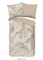 Good Morning Dekbedovertrek "bladeren" - Zand - (135x200 cm) - Katoen