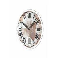 Wandklok NeXtime dia. 43 x 4.2 cm, glas, wit, 'Romana' - thumbnail