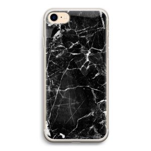 Zwart Marmer 2: iPhone 7 Transparant Hoesje