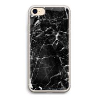 Zwart Marmer 2: iPhone 7 Transparant Hoesje