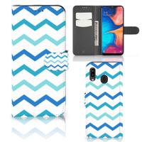 Samsung Galaxy A30 | Telefoon Hoesje | Zigzag Blauw