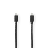 Nedis Mini DisplayPort-Kabel | Mini-DisplayPort Male naar Mini-DisplayPort Male | 48 Gbps | 2 m | 1 stuks - CCGP37504BK20 CCGP37504BK20 - thumbnail