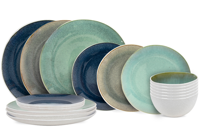 Cookinglife Serviesset Belize - 18-delig / 6 personen - 6 dinerborden ø 25 cm, 6 ontbijtborden ø 21 cm, 6 soepkommen ø 15 cm