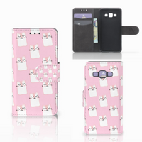 Samsung Galaxy A3 2015 Telefoonhoesje met Pasjes Sleeping Cats - thumbnail
