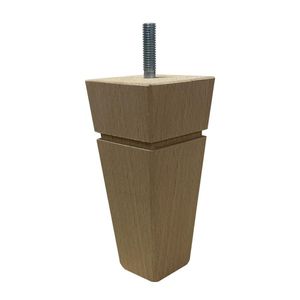 Meubelpoot taps 5,5 bij 5,5 cm en hoogte 12 cm van massief hout (M8)