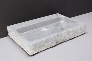 Forzalaqua Palermo wastafel 60x40cm zonder kraangat carrara gekapt