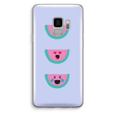 Smiley watermeloen: Samsung Galaxy S9 Transparant Hoesje