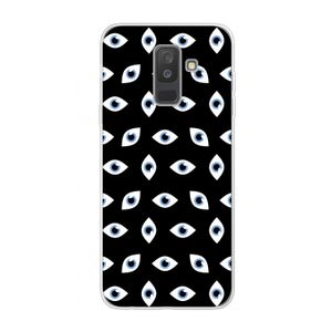 Eyes pattern: Samsung Galaxy A6 Plus (2018) Transparant Hoesje