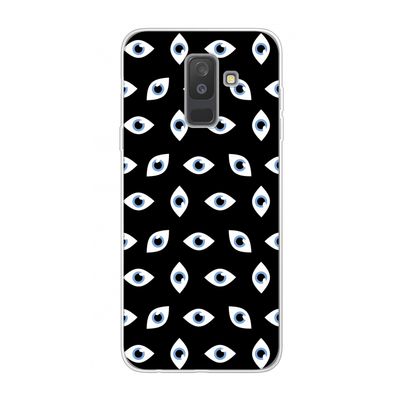 Eyes pattern: Samsung Galaxy A6 Plus (2018) Transparant Hoesje