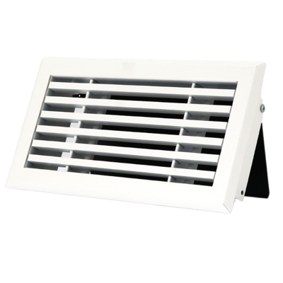 Wandrooster Met Volumeregelaar T.b.v. 200 X 100mm - Staal - Wit Ral9003
