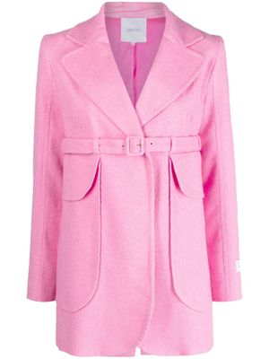Patou manteau cintré à poches oversize - Rose