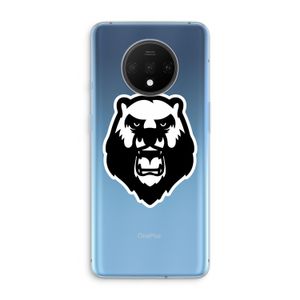 Angry Bear (white): OnePlus 7T Transparant Hoesje