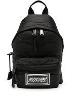 Moschino sac à dos matelassé à patch logo - Noir - thumbnail