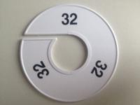 Maatring 11cm wit/zwart 32