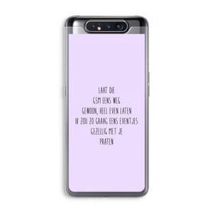 GSM: Samsung Galaxy A80 Transparant Hoesje