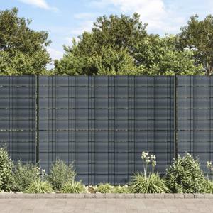 Tuinschermen 10 st 252,5x19 m PVC zwart