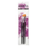 Creativ Company Gold line penselen, 3st. Creativ Company Gold line penselen, 3st.