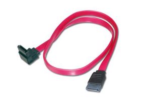 ASSMANN Electronic 2x SATA 7-pin, 0.5 m SATA-kabel 0,5 m Zwart, Rood