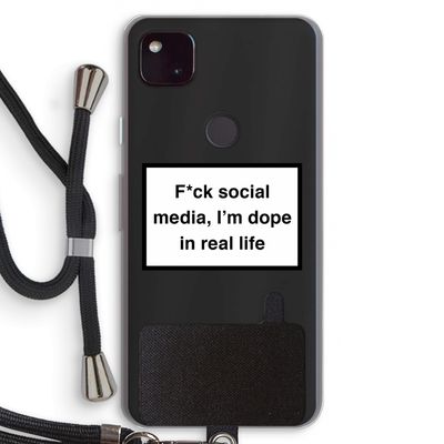 I'm dope: Pixel 4a 5G Transparant Hoesje met koord